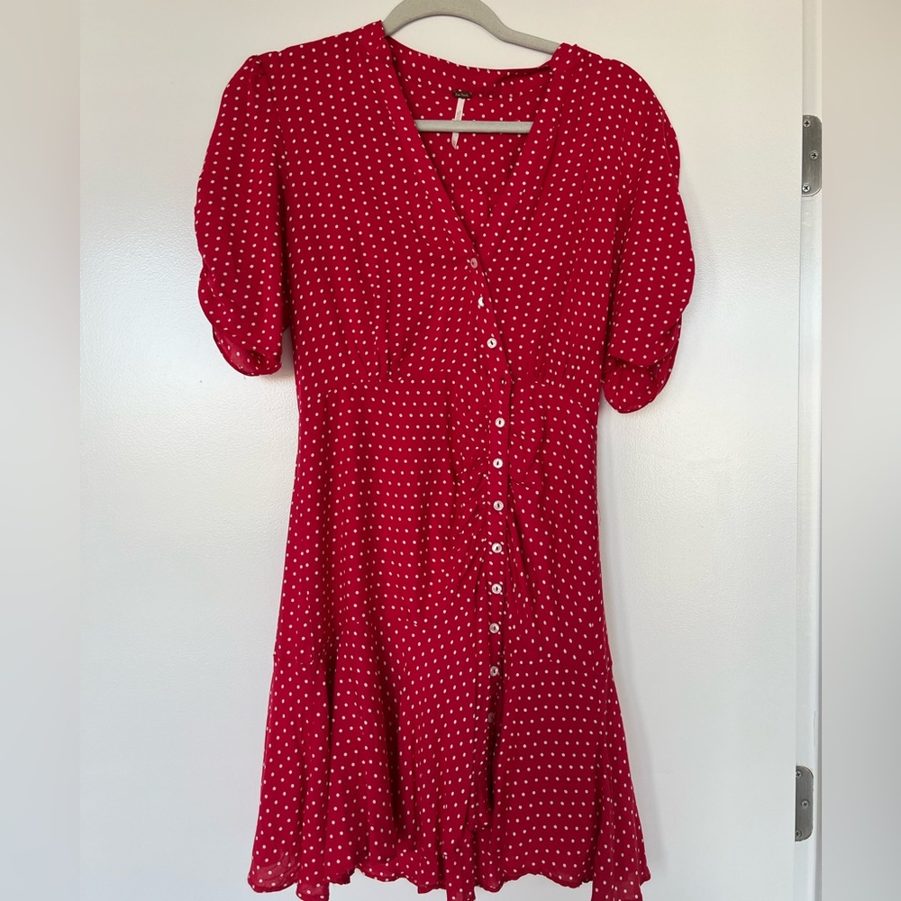 Free people mini button up dress
